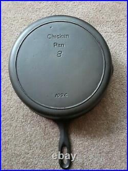 Iron Mountain/Griswold #8 Chicken Fryer withLid #1034 & 1035