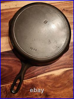 Iron Mountain (by Griswold) Cast Iron Skillet #8, Heat Ring, 1033, Circa 1940