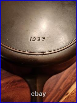 Iron Mountain (by Griswold) Cast Iron Skillet #8, Heat Ring, 1033, Circa 1940