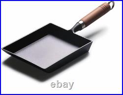 Japanese Cast Iron Tamagoyaki Pan Pre-Seasoned, Liquid Nitrogen Treated, No
