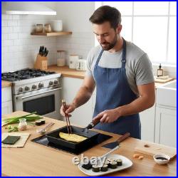 Japanese Cast Iron Tamagoyaki Pan Pre-Seasoned, Liquid Nitrogen Treated, No