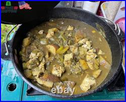 King Kooker 16 Qt. Seasoned Cast Iron Dutch Oven with Cast Iron Lid, Black CI16