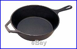 Kitchen Pre-Seasoned Cast Iron 2-In-1 Combo Cooker Frying Pan Oven Safe Cookware