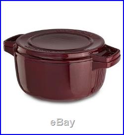 KitchenAid Cast Iron Professional Cookware KCPI60CRRR Royal Red 6-Qt Casserole