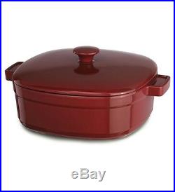 KitchenAid Cast Iron Streamline Cookware KCLI60CRER Empire Red 6-Quart Casserole