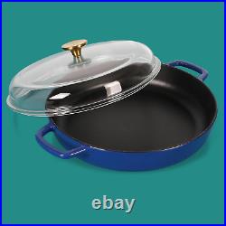 Kithcen Essential 3.75 Quart Enamel Cast Iron All in One Multi-Purpose Non-Toxic