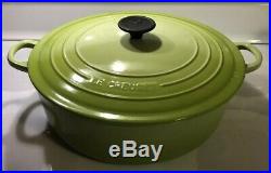 Kiwi 6.75 Qt Wide Risotto #30 LE CREUSET Dutch Oven EUC Vert Fruit Lime Green