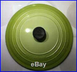 Kiwi 6.75 Qt Wide Risotto #30 LE CREUSET Dutch Oven EUC Vert Fruit Lime Green