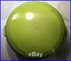 Kiwi 6.75 Qt Wide Risotto #30 LE CREUSET Dutch Oven EUC Vert Fruit Lime Green