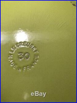 Kiwi 6.75 Qt Wide Risotto #30 LE CREUSET Dutch Oven EUC Vert Fruit Lime Green