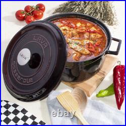 LAVA Dutch Oven Enameled Cast Iron Premium Round Pot Cast Iron Cookware 7.1 Qt