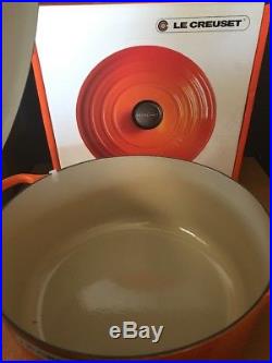LE CREUSET 13.25 QT #34 Round Dutch Oven Flame Orange NEW in Box