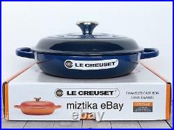 LE CREUSET #26 Lapis Blue Color 2 1/4 QT Signature Braiser Dutch Oven NWT
