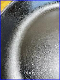 LE CREUSET #30 12 Blue Enamel Cast Iron Skillet Frying Pan Made in France EUC