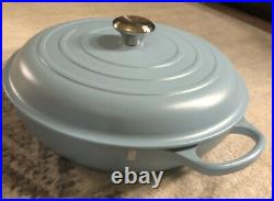 LE CREUSET #32 Braiser 5Qt Rare Color! Sugar Blue NIB