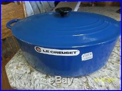 LE CREUSET 7.25 QT Oval Cast Iron Dutch Oven Cobalt Blue No box