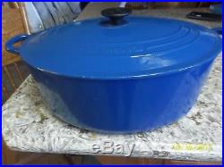LE CREUSET 7.25 QT Oval Cast Iron Dutch Oven Cobalt Blue No box