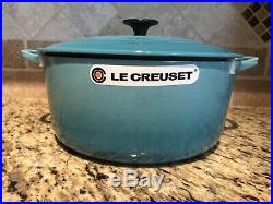 LE CREUSET 7.25 QT Round Dutch Oven Caribbean Turquoise Teal Blue NEW In Box