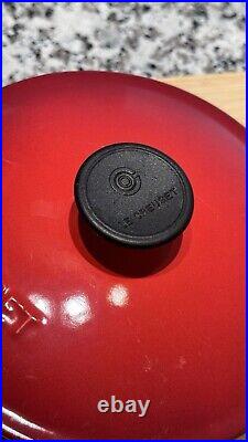 LE CREUSET Cast-Iron 2-1/4 Quart Pan Cherry Red