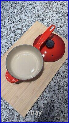 LE CREUSET Cast-Iron 2-1/4 Quart Pan Cherry Red