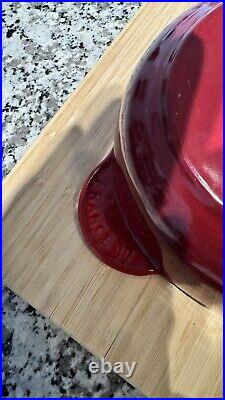 LE CREUSET Cast-Iron 2-1/4 Quart Pan Cherry Red