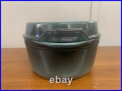 LE CREUSET- Cast Iron Enamel DOUFEU Dutch Oven #20 Ocean 2.5 QT