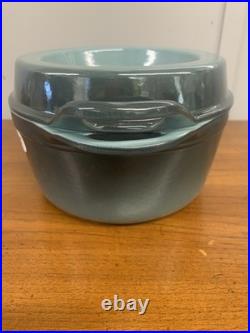 LE CREUSET- Cast Iron Enamel DOUFEU Dutch Oven #20 Ocean 2.5 QT