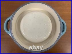 LE CREUSET- Cast Iron Enamel DOUFEU Dutch Oven #20 Ocean 2.5 QT