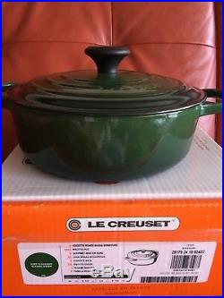LE CREUSET Classic Sonoma Green Cast Iron DUTCH OVEN Wide Round Risotto 3.5 Qt