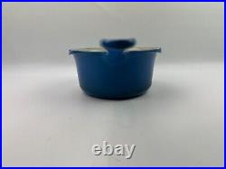 LE CREUSET Enamel CAST IRON Blue Saucepan Pot #20 with Lid 2 3/4 Qt 2.5L