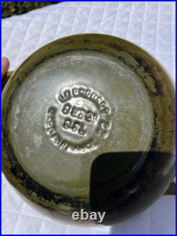 LE CREUSET FRANCE #22 Olive GREEN ENAMELED CAST IRON DUTCH OVEN POT 2 1/2 Qt