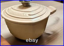 LE CREUSET Heart Shaped Chiffon Pink Cast Iron Cocotte Casserole Pot 1 1/8qt