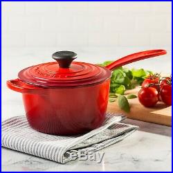 LE CREUSET Signature Cast Iron 16-piece Cookware Set in Color Cherry Red. New