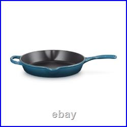LE CREUSET Signature Enamelled Cast Iron Deep Skillet 10 1/4 Inch Blueberry