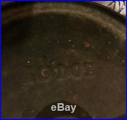 LODGE Cast Iron #16 Dutch Oven Camp Oven 16CO Made In The USA Discontinued