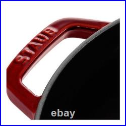 La Cocotte Cast Iron Round Cocotte- 7 qt, Round, Dutch Oven, Grenadine