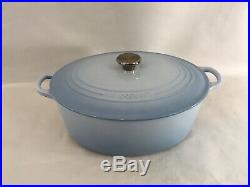 La Creuset #31 6 3/4 Qt Blue Enameled Cast Iron France Dutch Oven