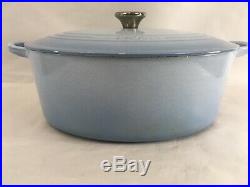 La Creuset #31 6 3/4 Qt Blue Enameled Cast Iron France Dutch Oven