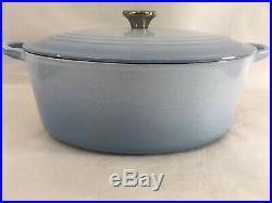 La Creuset #31 6 3/4 Qt Blue Enameled Cast Iron France Dutch Oven