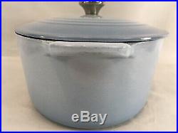 La Creuset #31 6 3/4 Qt Blue Enameled Cast Iron France Dutch Oven