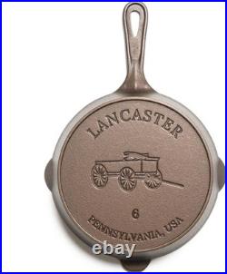 Lancaster Cast Iron No. 6 skillet 8 3/4 inch diameter Pre-seasoned Frying Pan Lancaster Cast Iron No. 6 skillet 8 3/4 inch diameter Pre-seasoned Frying Pan