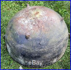 Large Antique Cast Iron 3 Leg 70 lbs Cauldron 30 X 15 Garden Planter Pot Kettle