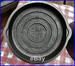 Large Block Griswold #8 Chicken Pan 768 with heat ring & large block #8 lid 1048
