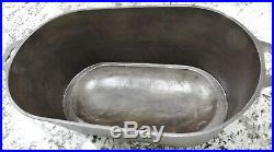 Large Cast Iron Oval Footed Cauldron Kettle Scaulding Pot Fish Fryer Antique