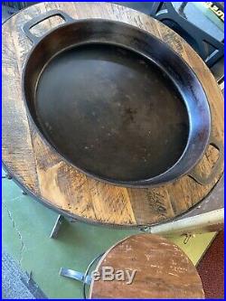 Large Griswold Wagner #20 Cast Iron Hotel Skillet with Heat RIng 20 Inch -Rare
