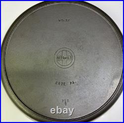 Large Old Griswold Cast Iron #12 Skillet Small Logo Heat Ring Clean
