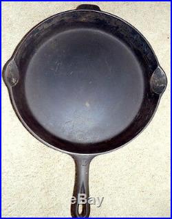 Large Old Very Rare Griswold Cast Iron #13 Skillet Block Logo