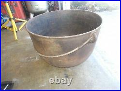 Large Vintage Cast Iron Kettle Cauldron