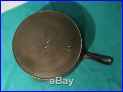 Large Vintage Sidney No. 11 Cast Iron Skillet Pre Wagner