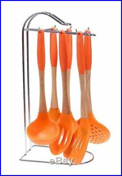 Le Chef 20-Piece Enameled Cast Iron Cookware Set, Orange. On Sale